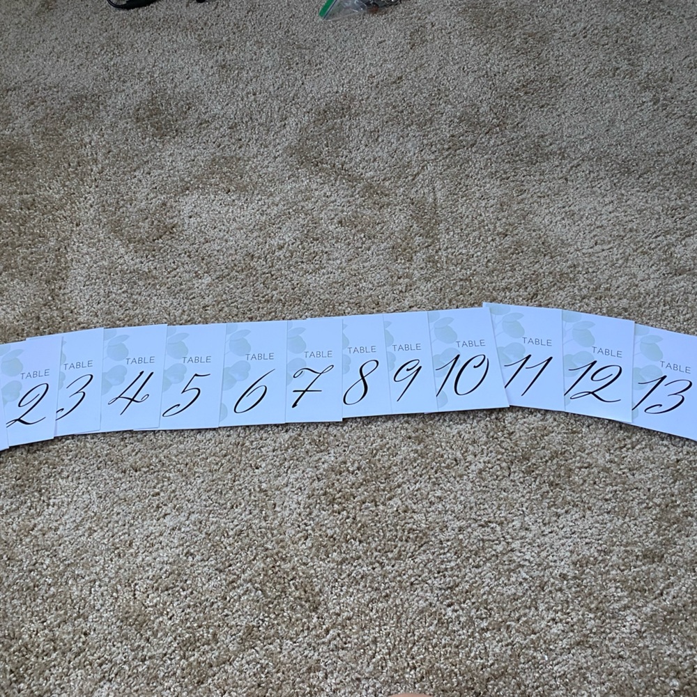Wedding Table Numbers - Picture 5 of 5